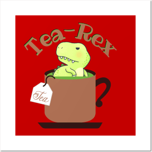 T-Rex.Funny Tea Rex Posters and Art